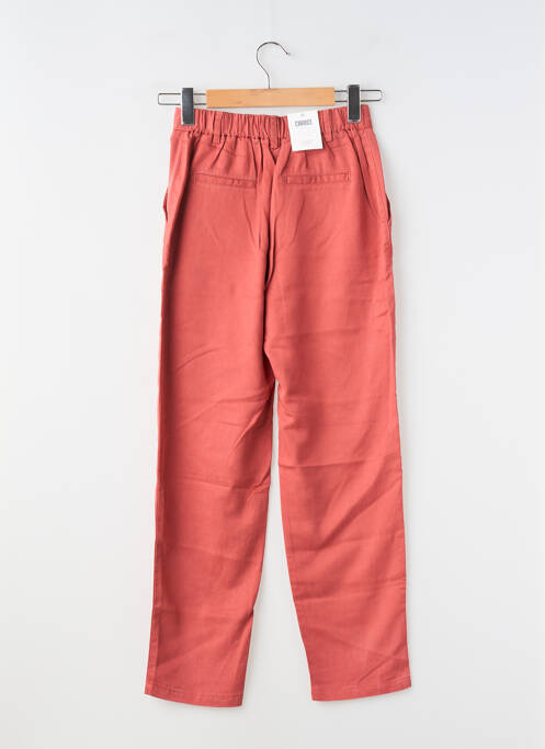 Pantalon droit tissage popeline taille normale rouge C'EST BEAU LA VIE femme