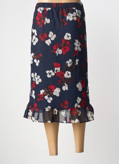 Jupe mi-longue bleu SIGNATURE femme