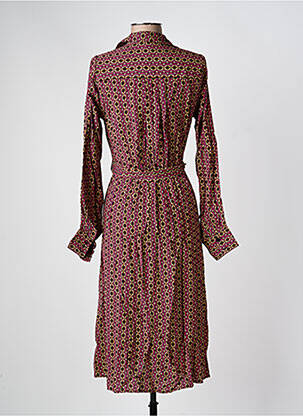 Robe mi-longue coupe fluide manches longues rose KING LOUIE femme