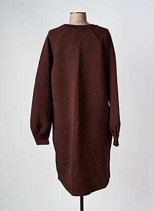 Robe mi-longue manches longues manches longues marron COSTER COPENHAGEN femme