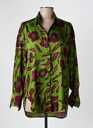 Chemisier coupe cintrée manches longues vert HOD femme