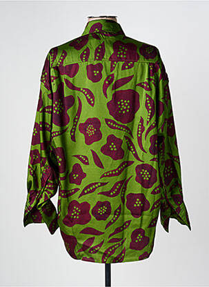 Chemisier coupe cintrée manches longues vert HOD femme