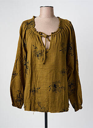 Blouse imprimé fleurs manches longues vert SWILDENS femme