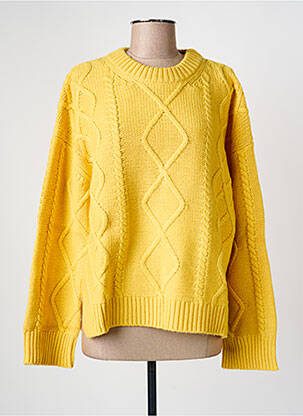Pull stretch manches longues jaune SWILDENS femme