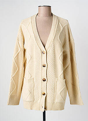Gilet manches longues stretch beige SWILDENS femme