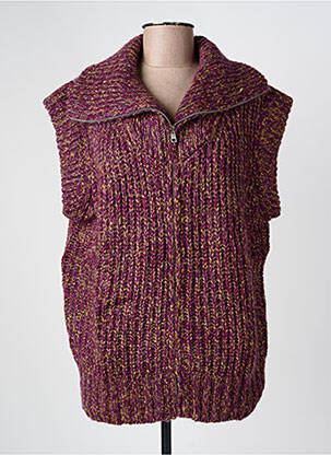 Gilet sans manche coupe cintrée violet HOD femme