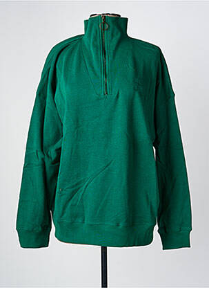 Sweat-shirt sérigraphie floquée manches longues vert SWILDENS femme