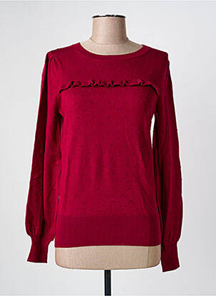 Pull col rond manches longues rouge KING LOUIE femme