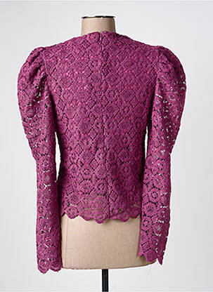 Top coupe cintrée manches longues violet THE NEW SOCIETY femme