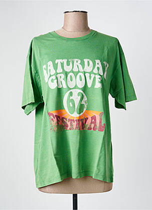 T-shirt coupe droite manches courtes vert BREWSTER femme