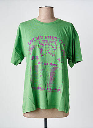 T-shirt coupe droite manches courtes vert BREWSTER femme