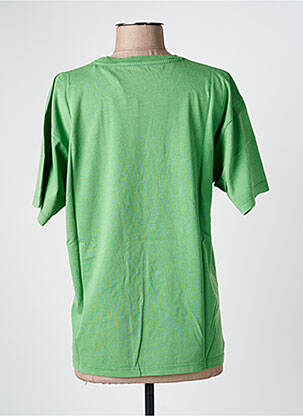 T-shirt sérigraphie floquée manches courtes vert BREWSTER femme