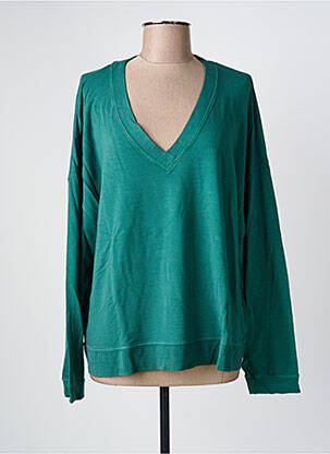 Sweat-shirt vert MAJESTIC FILATURES femme