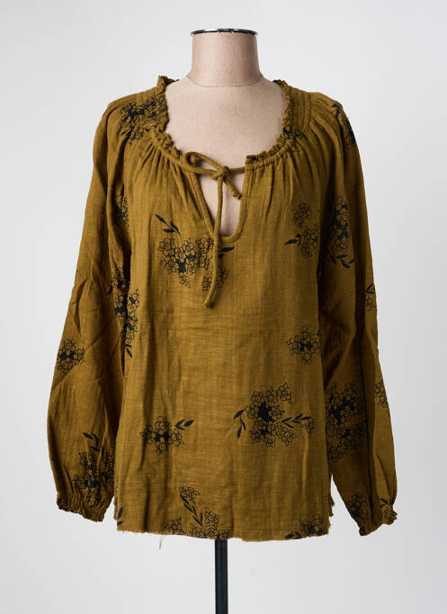 Blouse imprimé fleurs manches longues vert SWILDENS femme