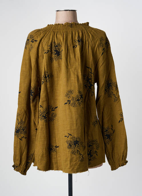 Blouse imprimé fleurs manches longues vert SWILDENS femme