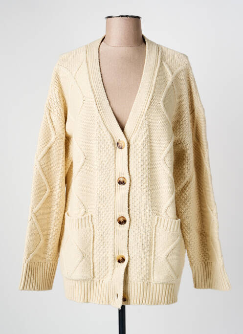 Gilet manches longues stretch beige SWILDENS femme