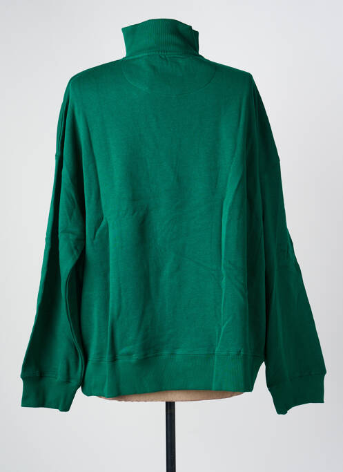 Sweat-shirt col camionneur manches longues vert SWILDENS femme