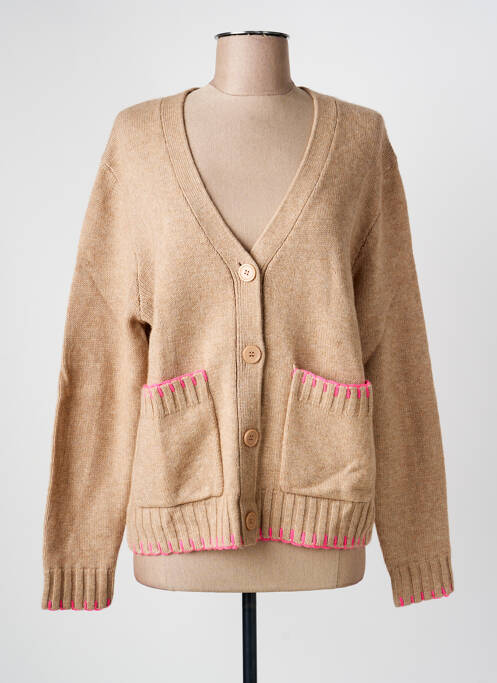 Gilet manches longues marron MAJESTIC FILATURES femme