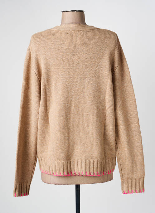 Gilet manches longues marron MAJESTIC FILATURES femme