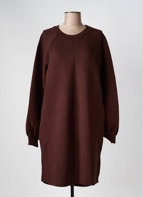 Robe mi-longue marron COSTER COPENHAGEN femme