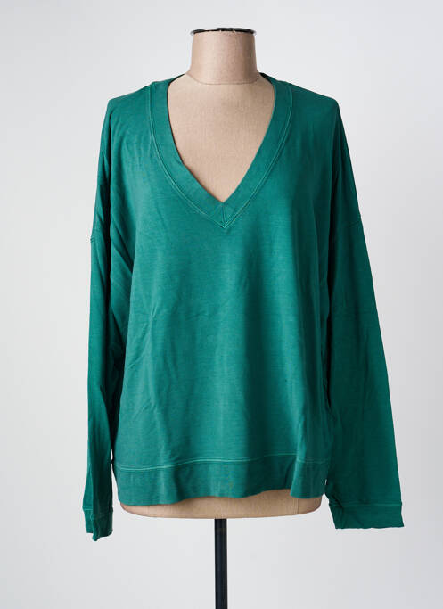 Sweat-shirt vert MAJESTIC FILATURES femme