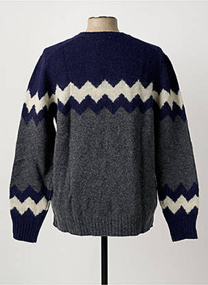 Pull col rond manches longues bleu HARTFORD homme