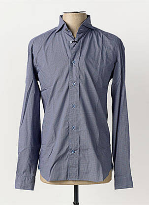 Chemise manches longues imprimé fantaisie bleu FIL NOIR homme