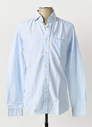 Chemise manches longues coupe cintrée bleu FIL NOIR homme