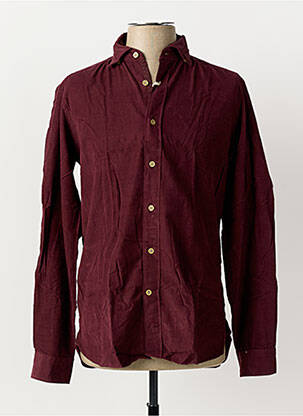 Chemise manches longues coupe cintrée violet FIL NOIR homme