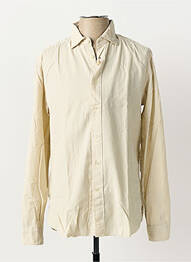 Chemise manches longues coupe cintrée beige FIL NOIR homme
