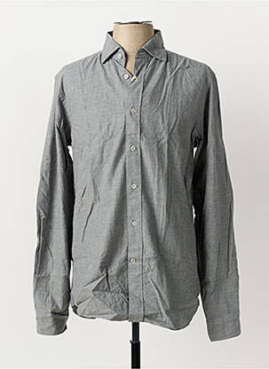 Chemise manches longues coupe cintrée gris FIL NOIR homme
