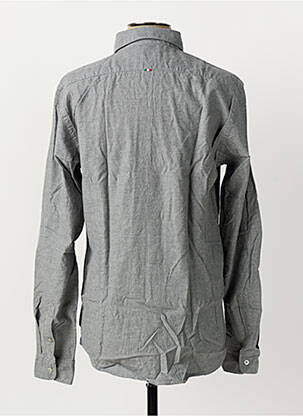 Chemise manches longues coupe cintrée gris FIL NOIR homme
