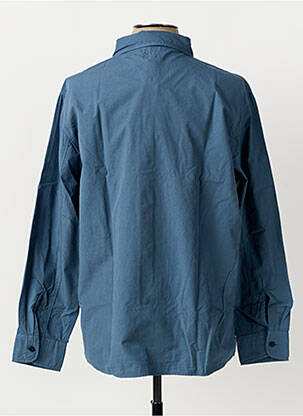 Chemise manches longues coupe droite bleu EDWIN homme
