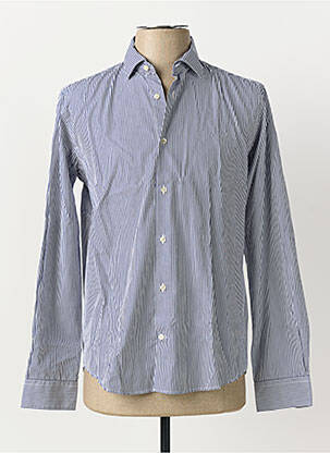 Chemise manches longues imprimé rayures bleu LAFAURIE homme