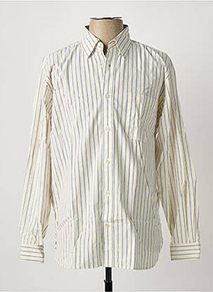 Chemise manches longues imprimé rayures beige CLOSED homme