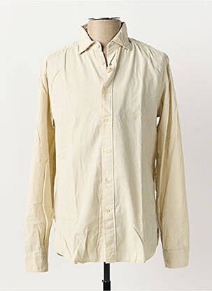 Chemise manches longues beige FIL NOIR homme