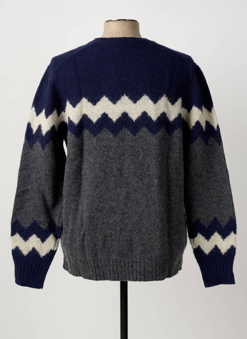 Pull col rond manches longues bleu HARTFORD homme