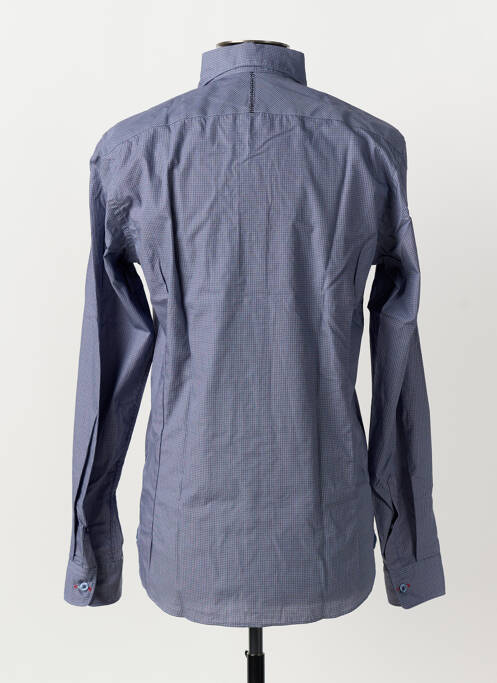 Chemise manches longues imprimé fantaisie bleu FIL NOIR homme