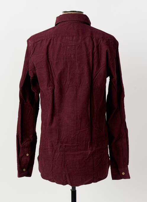 Chemise manches longues coupe cintrée violet FIL NOIR homme