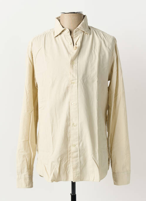 Chemise manches longues coupe cintrée beige FIL NOIR homme