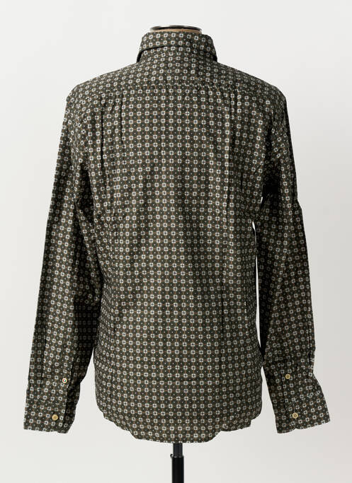 Chemise manches longues vert FIL NOIR homme