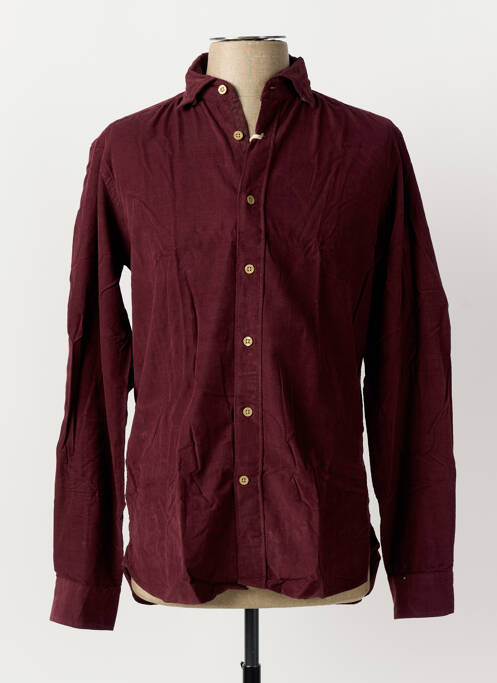 Chemise manches longues violet FIL NOIR homme