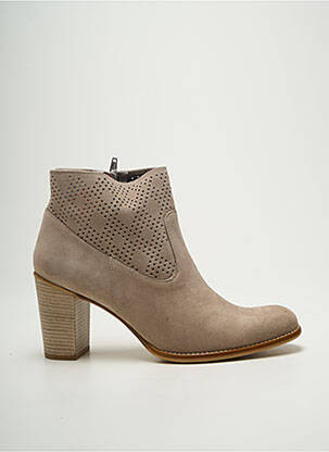 Bottines/boots nubuck talon de 7 à 9cm beige DORKING femme