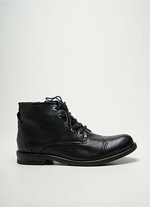 Bottines/boots matière lisse talon plat jusqu'à 3cm noir COCO ET ABRICOT femme