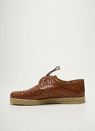 Espadrilles fermeture lacets talon plat jusqu'à 3cm marron YVES DESFARGE femme