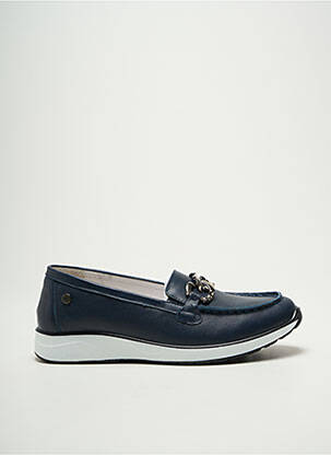 Mocassins bout rond talon plat jusqu'à 3cm bleu INEA femme