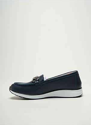 Mocassins bout rond talon plat jusqu'à 3cm bleu INEA femme