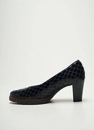 Escarpins tissage satiné talon de 7 à 9cm bleu DORKING femme