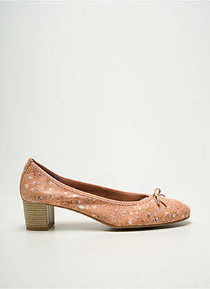 Escarpins tissage satiné talon de 4 à 6cm orange FOLIE'S femme