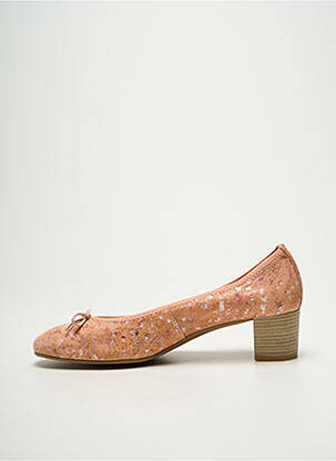 Escarpins tissage satiné talon de 4 à 6cm orange FOLIE'S femme